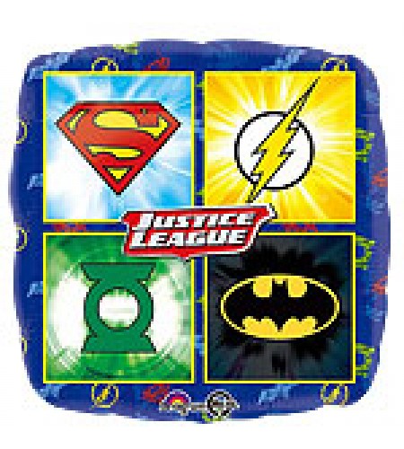 BALÃO METALIZADO LIGA DA JUSTIÇA 18"
